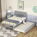 Cadre de lit simple en bois avec lit gigogne escamotable